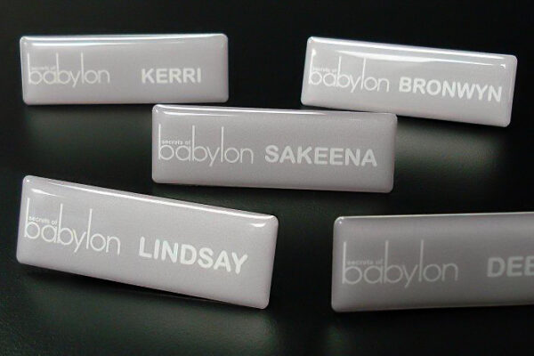 3D Epoxy Domed Personalized Shirt Badges