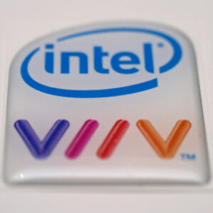 Intel VIIV 3D epoxy domed label example