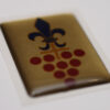 metallic rectangular 3D epoxy domed label with rounded corners