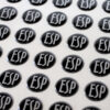 round 3D epoxy domed labels on sheet